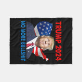 Trump für Präsident 2024 kein Bull mehr Fleecedecke (Vorderseite (Horizontal))