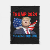 Trump für Präsident 2024 kein Bull mehr Fleecedecke (Vorderseite)