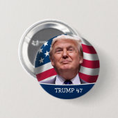 Trump für Präsident 47 für 2024 Button (Vorne & Hinten)