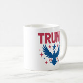 Trump für Präsident Eagled 2024 Kaffeetasse (VorderseiteRechts)