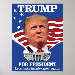 Trump für Präsident Ronald Reagan Poster