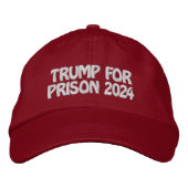 TRUMP FÜR PRISON 2024 BESTICKTE BASEBALLKAPPE (Vorderseite)