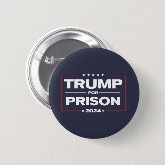 TRUMP FÜR PRISON 2024 BUTTON (Vorne & Hinten)