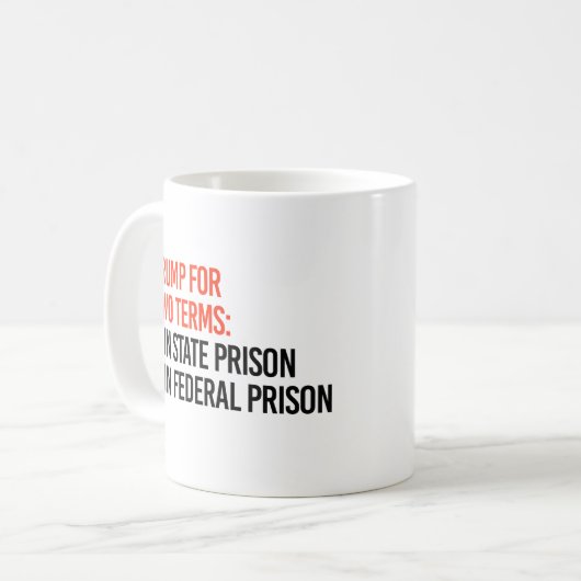 Trump für zwei Begriffe Kaffeetasse (Vorderseite Links)