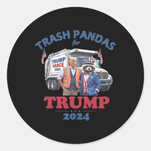 Trump Garbyge Trash Pandas für Trump 2024 Runder Aufkleber