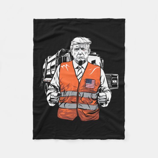 Trump Garbyge Truck Vest Fleecedecke (Vorderseite)