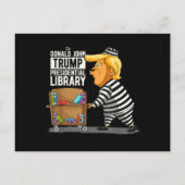 Trump Gefängnis Präsidentschaftsbibliothek Ankündigungspostkarte (Rückseite)