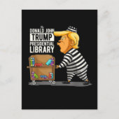 Trump Gefängnis Präsidentschaftsbibliothek Ankündigungspostkarte (Vorderseite)