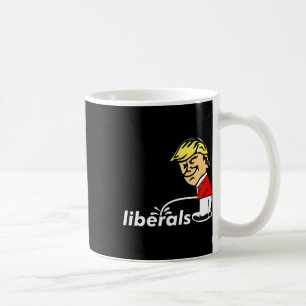 Trump gegen den Liberalen Donald Trump knüppelt vo Kaffeetasse