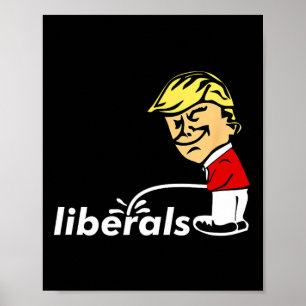 Trump gegen den Liberalen Donald Trump knüppelt vo Poster