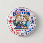 Trump gegen Hillary 2016 Button (Vorderseite)