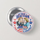 Trump gegen Hillary 2016 Button (Vorne & Hinten)
