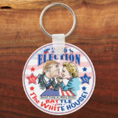 Trump gegen Hillary 2016 Schlüsselanhänger (Vorderseite)