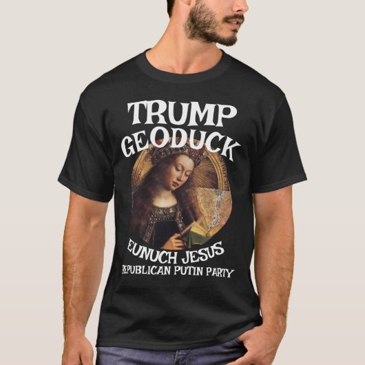 Trump Geoduck Eunuch Jesus Republikanisches Pee-Pa T-Shirt (Vorderseite)