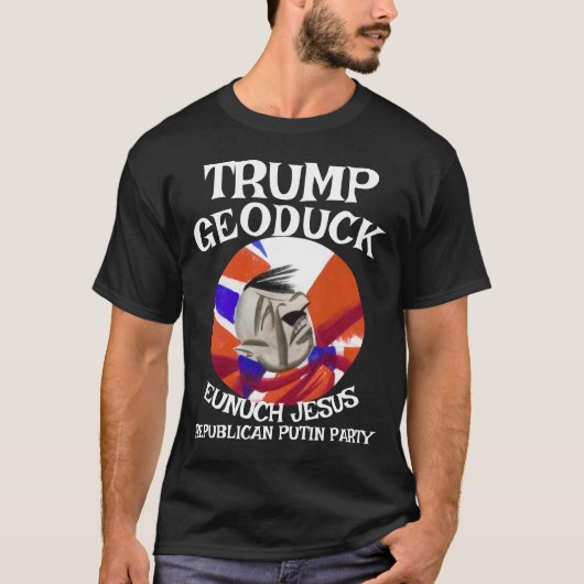Trump Geoduck Eunuch Jesus Republikanisches Pee-Pa T-Shirt (Vorderseite)