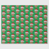 Trump-Gesichtsgeschenk Wrap Custom Face Foto Geschenkpapier (Flach)