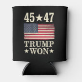 Trump gewann 2024 45 47. US-Präsident Flagge Dosenkühler (Vorderseite)