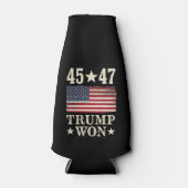Trump gewann 2024 45 47. US-Präsident Flagge Flaschenkühler (Vorderseite)