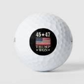 Trump gewann 2024 45 47. US-Präsident Flagge Golfball (Vorderseite)