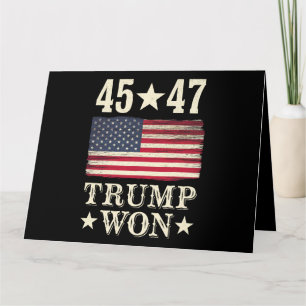 Trump gewann 2024 45 47. US-Präsident Flagge Karte