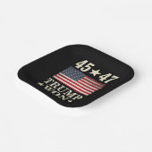 Trump gewann 2024 45 47. US-Präsident Flagge Pappteller (Gewinkelt)
