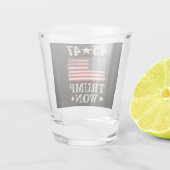 Trump gewann 2024 45 47. US-Präsident Flagge Schnapsglas (Rückseite)