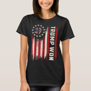 Trump gewann 2024 45 47. US-Präsidentin Flagge T-Shirt