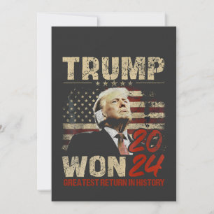 Trump gewann 2024 Beste Rendite in der Geschichte Einladung