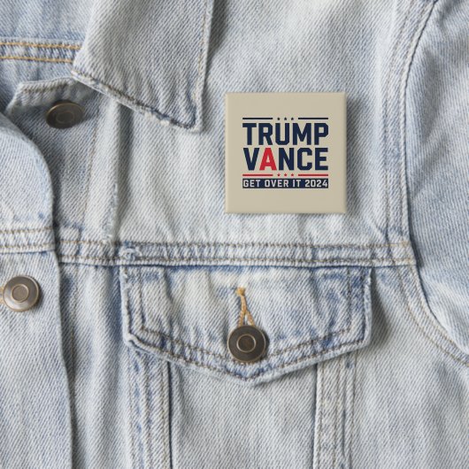 Trump gewann 2024 den Präsidenten Trump Vance Button (Beispiel)