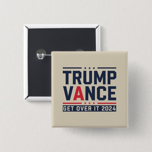 Trump gewann 2024 den Präsidenten Trump Vance Button (Vorne & Hinten)