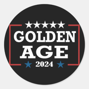 Trump gewann 2024 erneut das goldene Zeitalter Ame Runder Aufkleber