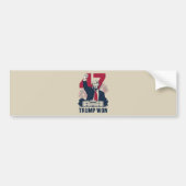 Trump gewann 2024 erneut den 47. autoaufkleber (Vorne)
