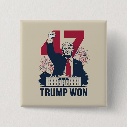 Trump gewann 2024 erneut den 47. button (Vorderseite)