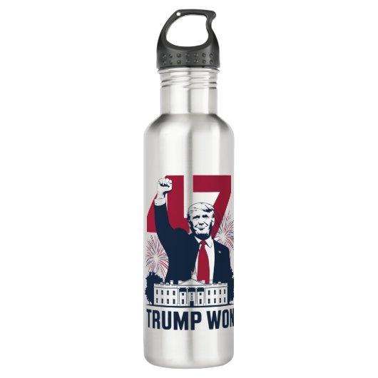 Trump gewann 2024 erneut den 47. edelstahlflasche (Vorderseite)