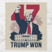 Trump gewann 2024 erneut den 47. weinetikett (Einzelnes Label)