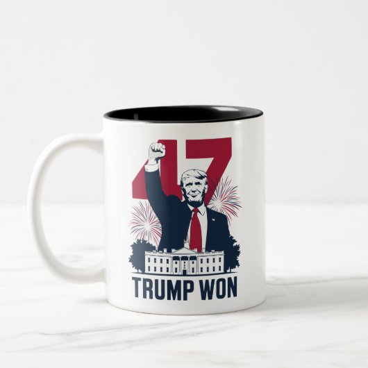 Trump gewann 2024 erneut den 47. zweifarbige tasse (Links)