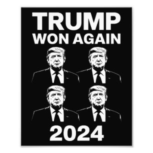 Trump gewann 2024 erneut den Tag der Amtseinführun Fotodruck