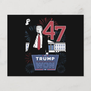 Trump gewann 2024 Präsident 47 Amerika USA Flyer