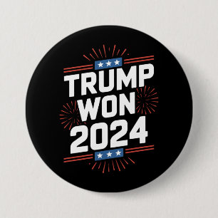 Trump gewann 2024 Präsident 47. des Weißen Hauses Button