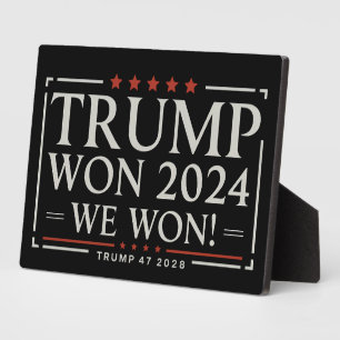 Trump gewann 2024 Wir haben gewonnen 47 2028 USA Fotoplatte