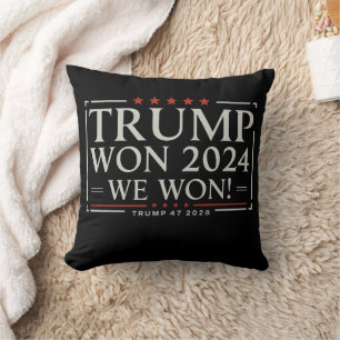 Trump gewann 2024 Wir haben gewonnen 47 2028 USA Kissen