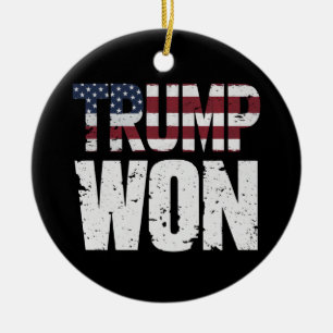 Trump gewann den 47. US-Präsidenten bei der Wahl 2 Keramik Ornament