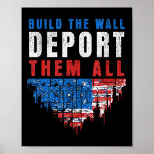 Trump gewann den Bau der Mauer, um sie alle 2024 z Poster