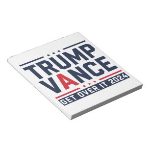 Trump gewann die Wahl 2024 Präsident Trump Vance Notizblock
