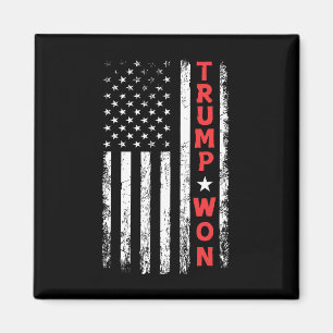 Trump gewann die Wahl 2025 USA-Flagge Magnet
