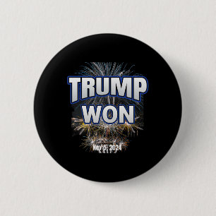 Trump gewann Trump-Sieg 2025 Wahlfeier  Button