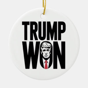 Trump gewann Trump Vance-Präsidentenrede Keramik Ornament