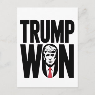Trump gewann Trump Vance-Präsidentenrede Postkarte