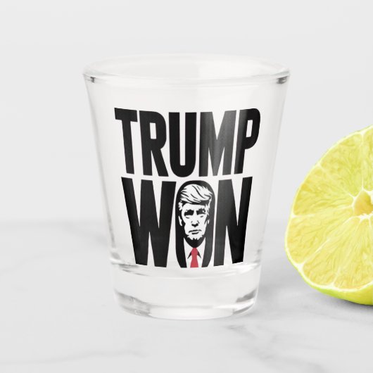 Trump gewann Trump Vance-Präsidentenrede Schnapsglas (Vorderseite)