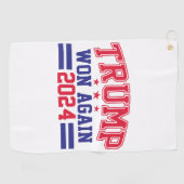 Trump gewann wieder 2024 golfhandtuch (Horizontal)